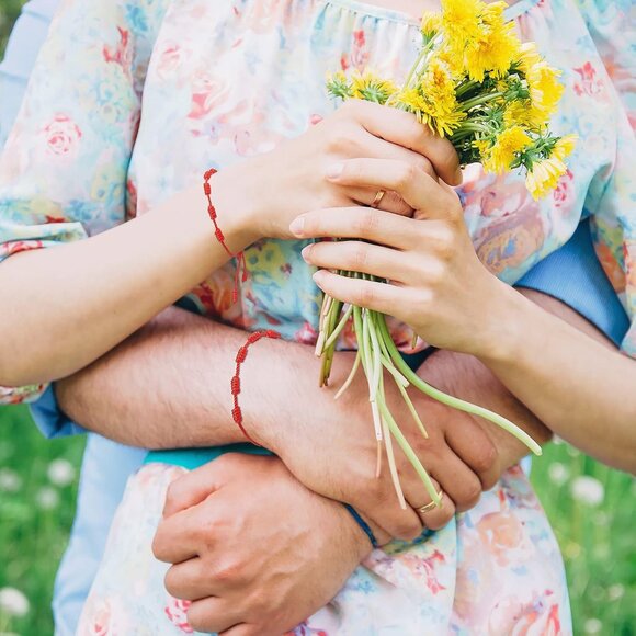 Red String Bracelets 50 Pcs Braided Adjustable Kabbalah Protection Amulet for Wo - Picture 3 of 7